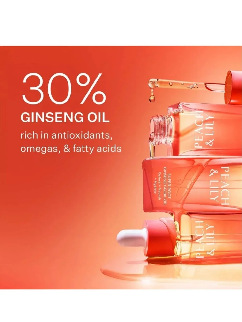 PEACH & LILY SUPER ROOT GINSENG FACIAL OIL.